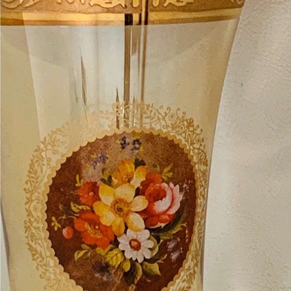 Vintage 24k Gold Trim Rare Gordial Glasses Italy Of 6 - Picture 6 of 16